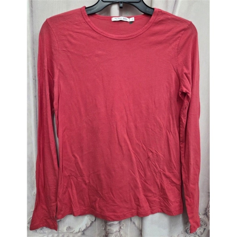 NWOT Michael Stars XS Long Sleeve Crew Neck Red T Shirt 131983